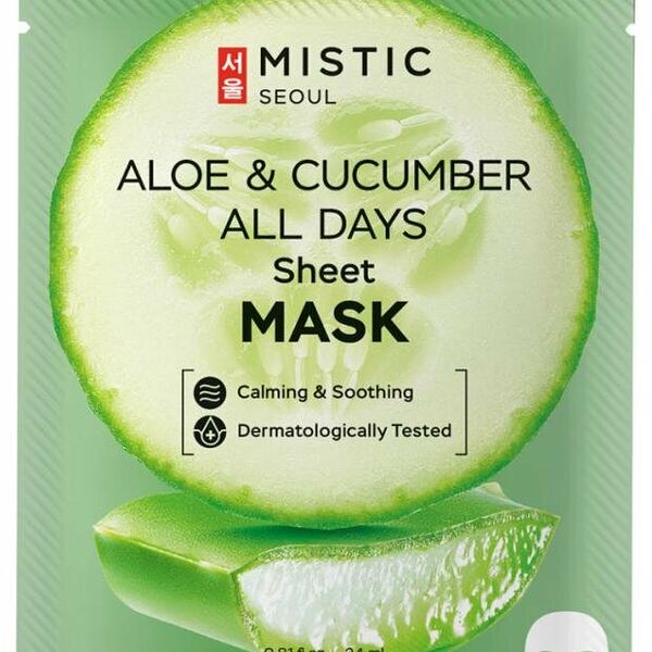 Маска тканевая для лица Mistic All Days с экстрактами огурца и алоэ