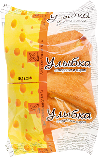 

Изделие булочное ХЗ СТАВРОПОЛЬСКИЙ Улыбка с творогом и сыром, 90г