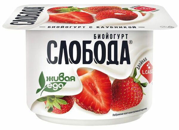 Биойогурт Слобода с клубникой 2.5-2.9% 125 г