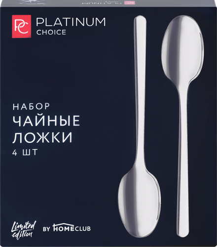 

Набор столовый Platinum Choice ложки чайные Арт. TR-9912, 4 шт