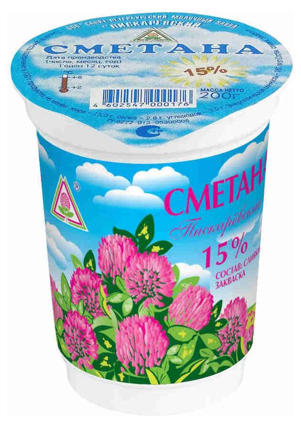 

Сметана Пискаревская Пискаревский Молочный Завод 15% 200 г