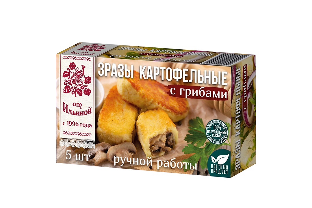 

Зразы картофельные От Ильиной с грибами ручной работы 500 г
