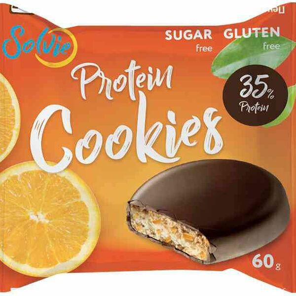Печенье протеиновое апельсиновое Solvie Protein Cookies без сахара