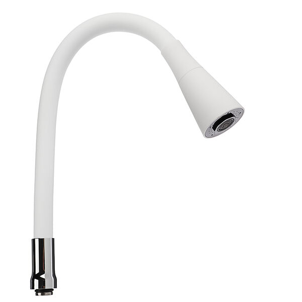 Излив смесителя для кухни, силиконовый, 2 режима, белый