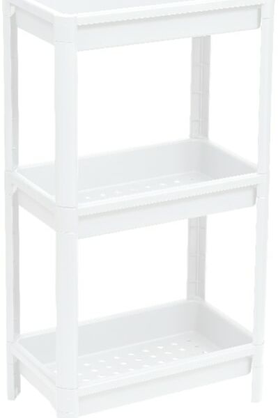 Этажерка Violet Vikea широкая 3-х ярусная белая