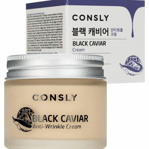 Крем для лица Consly Против морщин с экстрактом чёрной икры, 70 мл