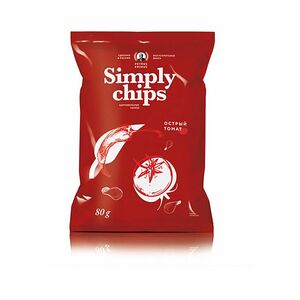Чипсы картофельные Simply Chips Острый томат