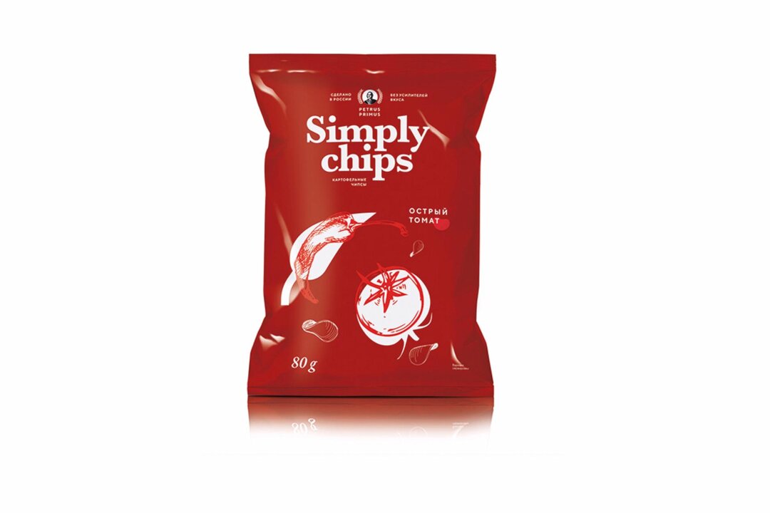 

Чипсы картофельные Simply Chips Острый томат, 80 г