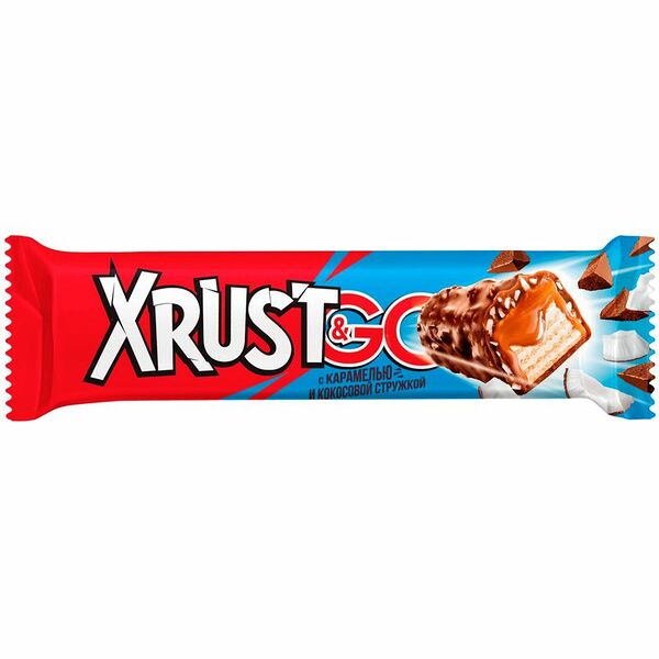 Вафельный батончик Xrust&Go c кокосом и карамелью, 30 г