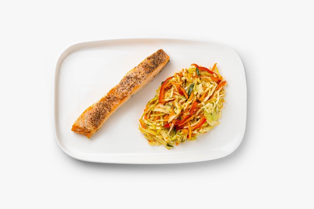 

Комбо: Лосось филе с кожей в маринаде на гриле и салат Витаминный с лимонной заправкой 345 г