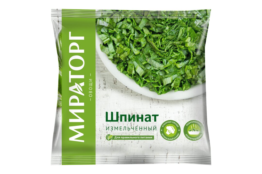 

Шпинат Мираторг измельченный замороженный, 400г