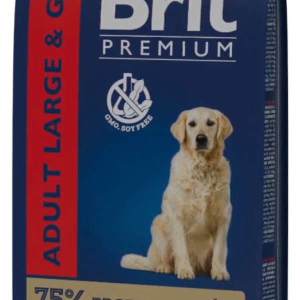Brit Premium Dog Adult Large and Giant с курицей для взрослых собак крупных и гигантских пород 15 кг