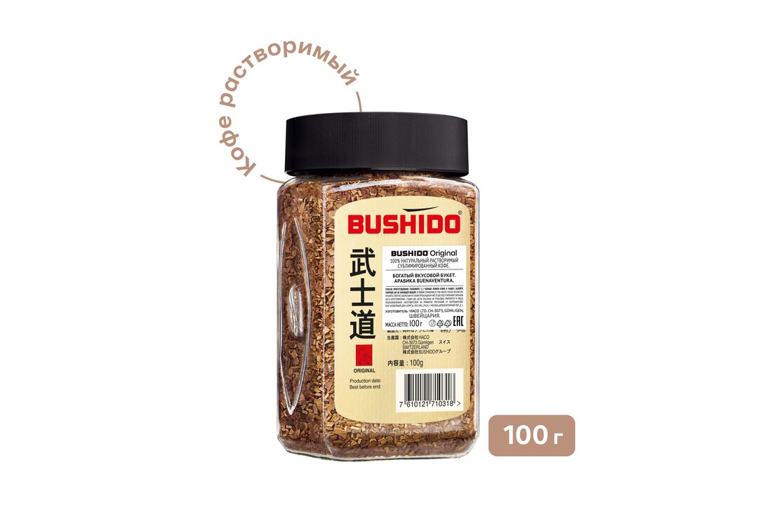 

Кофе растворимый Bushido Original, 100 г