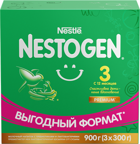 

Напиток сухой молочный Nestogen 3 с 12 месяцев 900 г