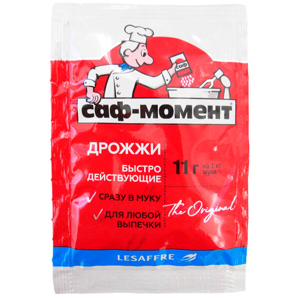 Дрожжи хлебопекарные Саф-момент сухие быстродействующие 11г