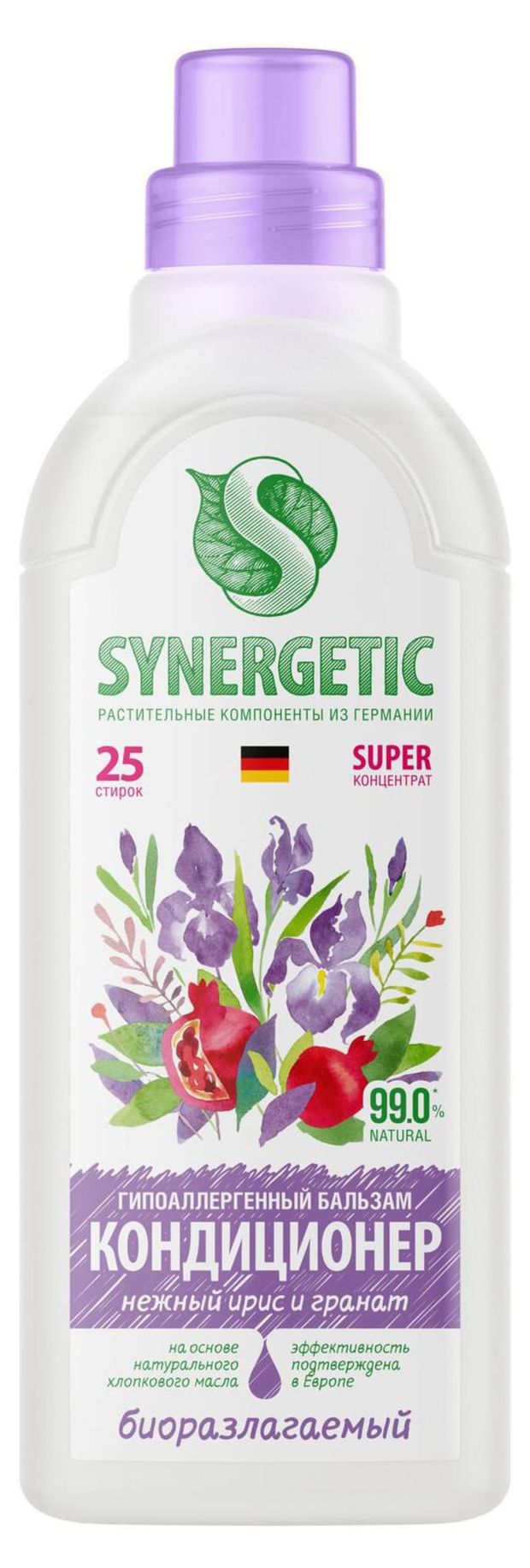 

Кондиционер бальзам Synergetic Нежный ирис и гранат, 750 мл