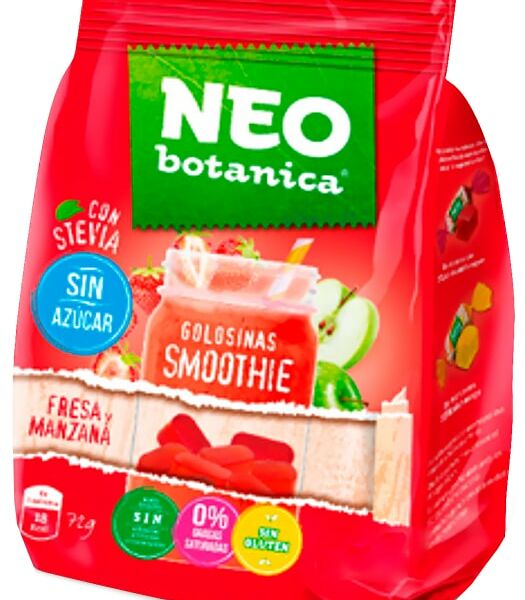 Конфеты Neo Botanica с желейным корпусом Смузи Клубника-Яблоко 72г