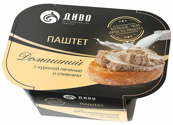 Паштет Диво Домашний с куриной печенью и сливками 150 г