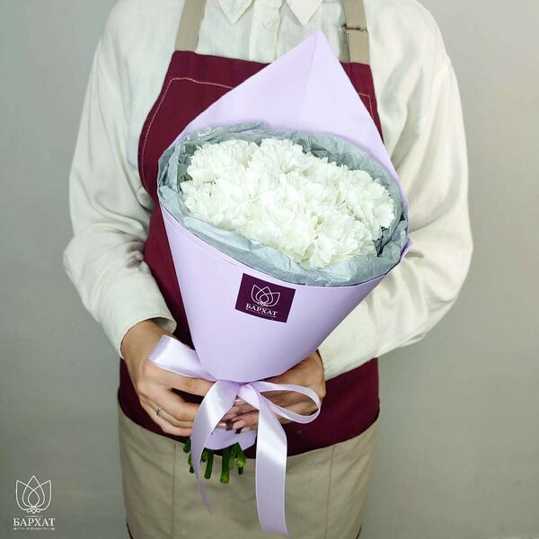 Цветочный монобукет Нежные диантусы