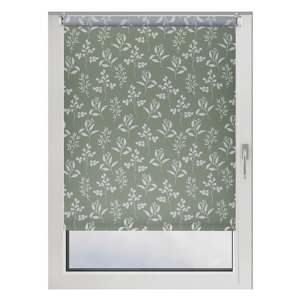 Штора рулонная Prakto Print Луговые травы, 40х160 см, зеленый