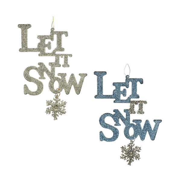Сноу бум подвеска декоративная, 21,5 см, пластик, 2 цвета