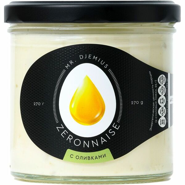 Соус Mr. Djemius с оливками на основе растительных масел пониженной калорийности, 270 мл