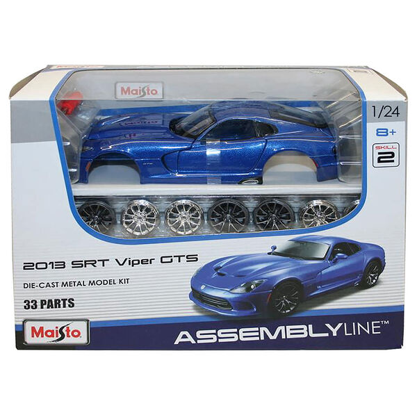 Машинка с отверткой DIY die-cast 2013 SRT Viper GTS 1:24 синяя Maisto 39271