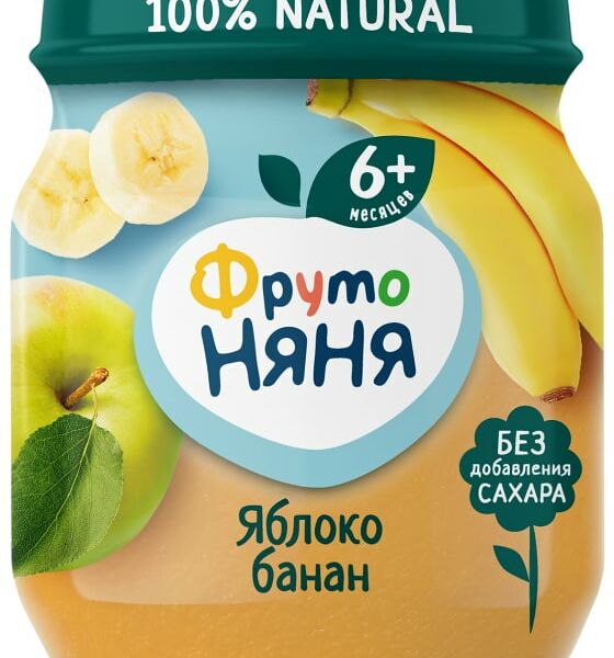 Пюре ФрутоНяня из яблок и бананов 100г
