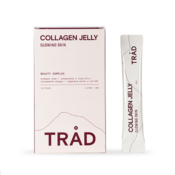 

Коллаген морской TRAD Collagen Jelly с гиалуроновой кислотой и экстрактом ягод 15 стиков желе 300г, Республика Корея