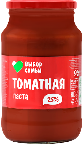 Паста томатная Выбор семьи 25% 1 кг