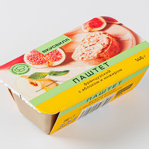 Французский паштет с яблоком и инжиром