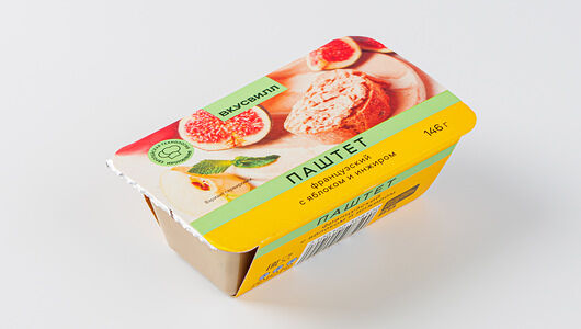 Французский паштет с яблоком и инжиром