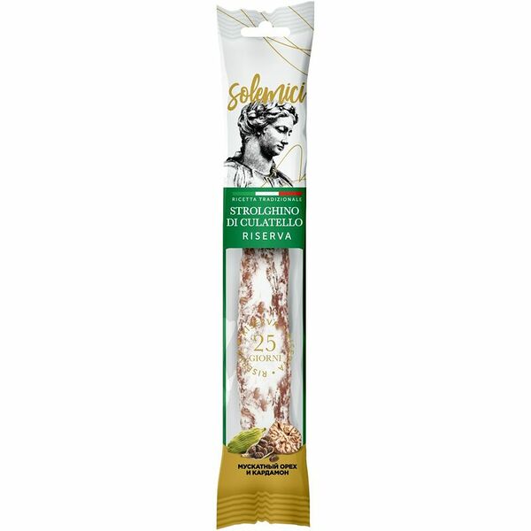 Колбаса сыровяленая Solemici Strolghino di Culatello полусухая, 110г