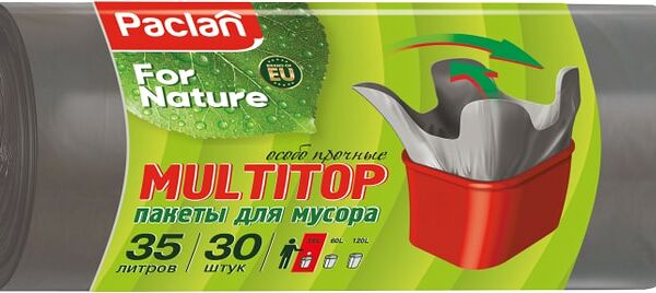 Пакеты для мусора Paclan for Nature Multitop 30шт*35л