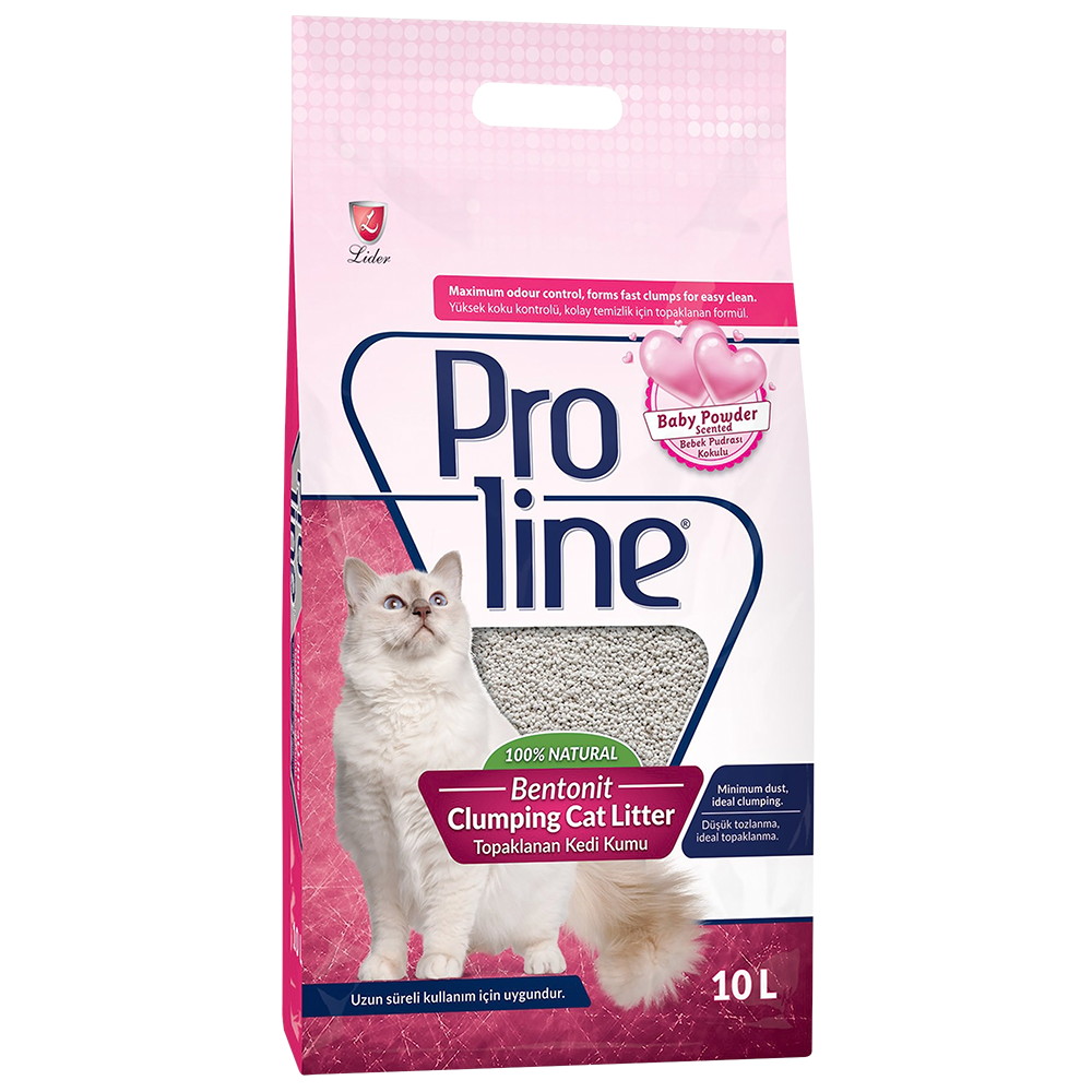 

Наполнитель для кошачьего туалета Proline бентонитовый с ароматом детской присыпки 10 л