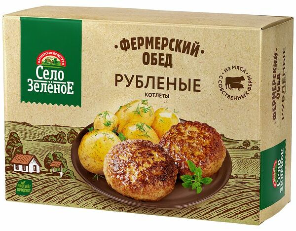 Котлеты Село Зеленое Фермерский обед рубленые замороженные 500г