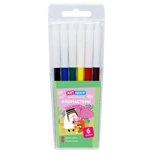 Фломастеры ARTSPACE Рассказы, 6 цветов