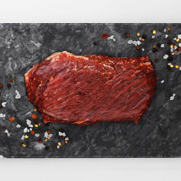 Стейк мачете в устрично-луковом маринаде