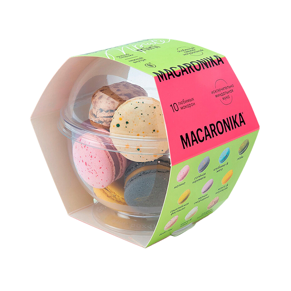 Набор пирожных Macaronika мини-макарон замороженные 60 г