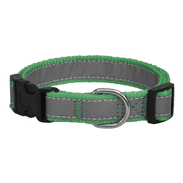 Ошейник для собак Tappi Юнлан со светоотражающей лентой зеленый 50 см