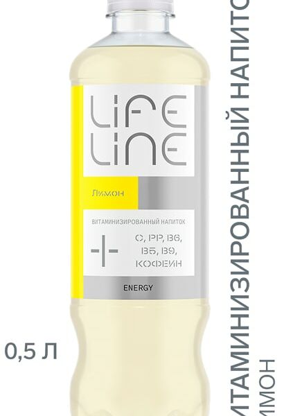 Напиток Lifeline Energy Лимон витаминизированный негазированный 500мл