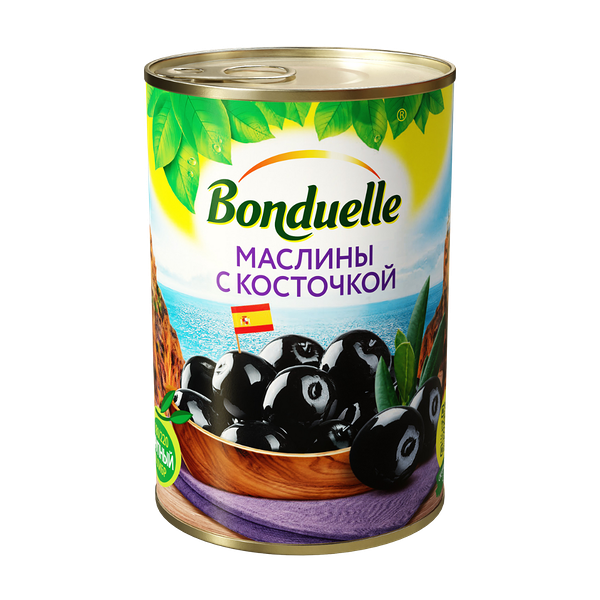 Маслины Bonduelle с косточкой  314 мл