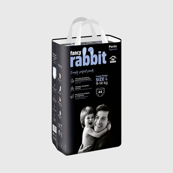 Трусики-подгузники Fancy Rabbit For Home L 9-14кг, 44шт