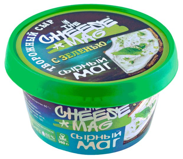 

Сыр творожный Cheese Mag с зеленью 60% БЗМЖ 140 г