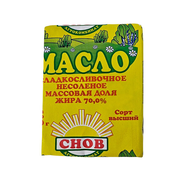 Масло сладкосливочное 70% 200г фольга Снов