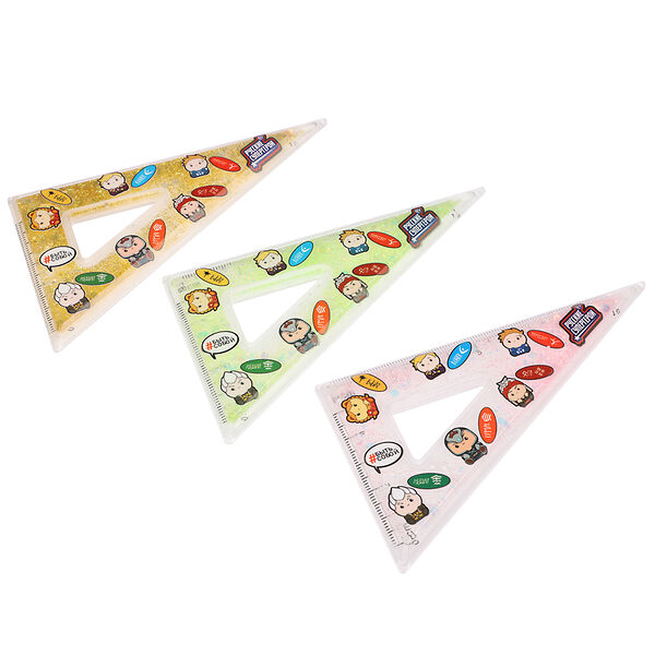 By русские супергерои угольник 10см, 30/60 градусов, принт, подвижные блестки в геле, 