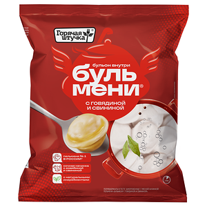Пельмени Горячая Штучка Бульмени с говядиной и свининой, 900г