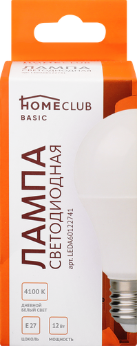 

Лампа светодиодная Homeclub A60 E27 12Вт 4100К