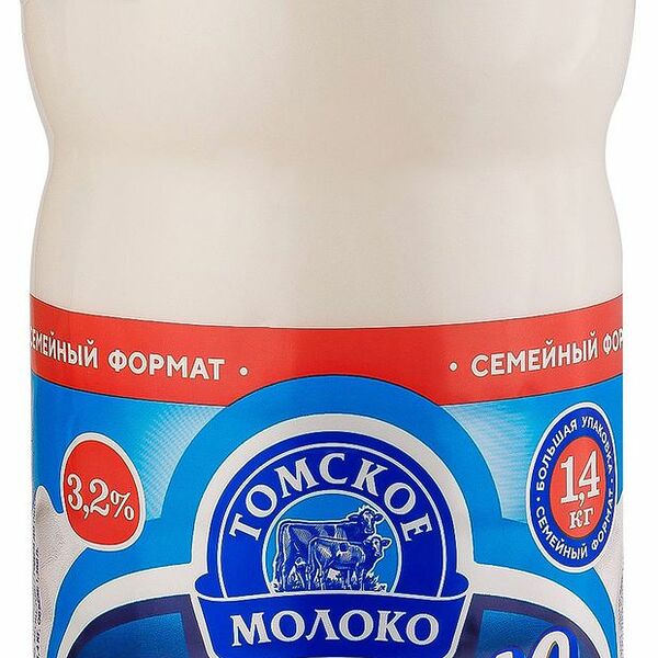Молоко Томское молоко пастеризованное 3.2% 1.4 л