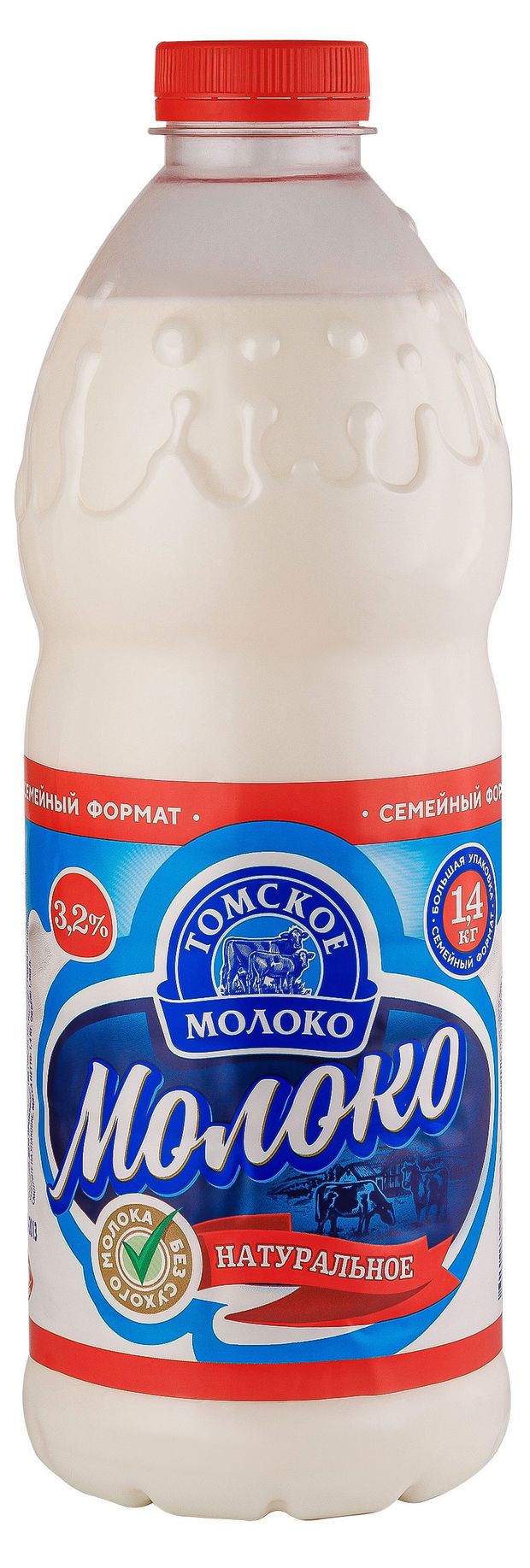 

Молоко Томское молоко пастеризованное 3.2% 1.4 кг